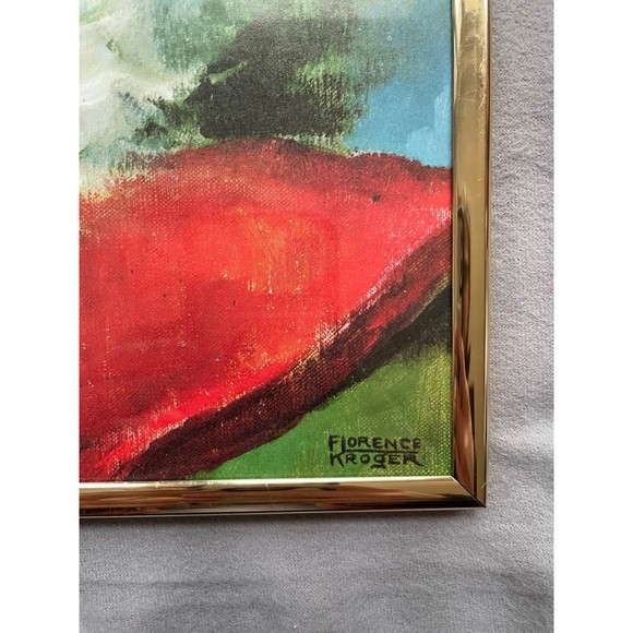 Florence Kroger Christmas Kitten and Yarn 8x10 Print Gold Frame - Picture 2 of 4